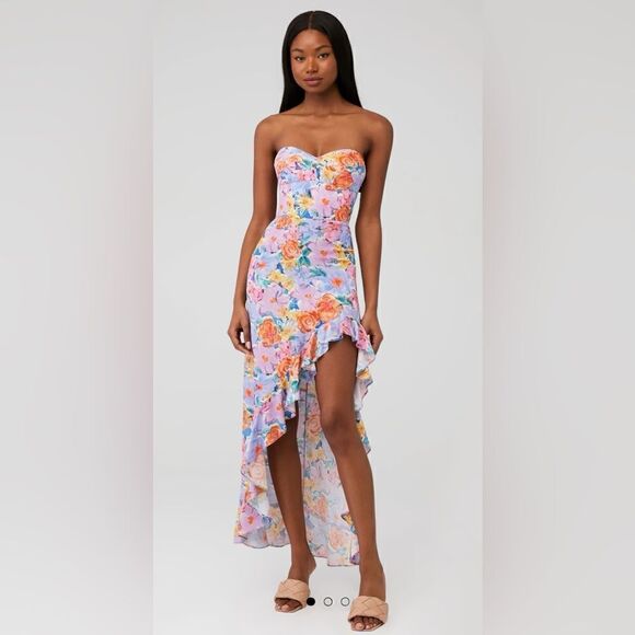 Amanda Uprichard Amalia Strapless Gown in Blossom Size Large - Picture 3 of 11